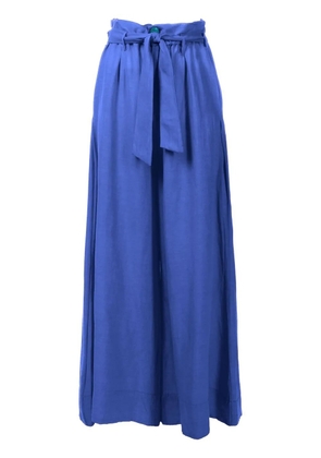 Amir Slama paperbag-waist palazzo trousers - Blue