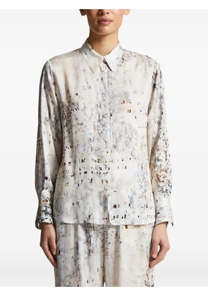 Peserico abstract-print shirt - Neutrals