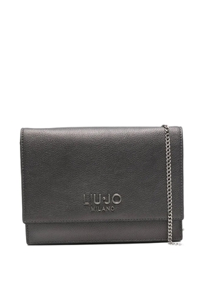 LIU JO logo chain clutch bag - Grey
