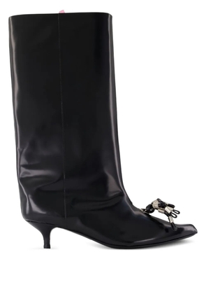 Toga Pulla calfskin tassel-embellished boots - Black