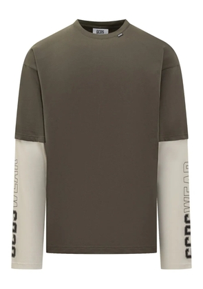 GCDS layered long-sleeve t-shirt - Green