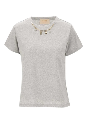 kaos removable-necklace-detail T-shirt - Grey