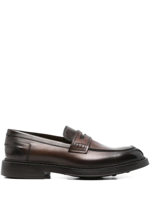 Doucal's penny leather loafers - Brown