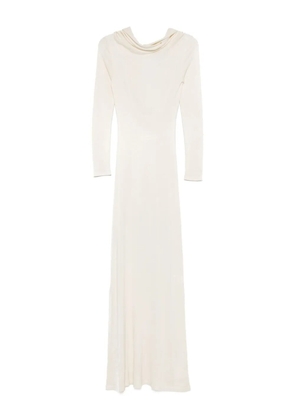 Aya Muse fine-knitted maxi dress - Neutrals