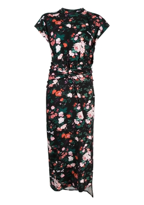 Rabanne floral-print maxi dress - Black