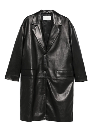 Magda Butrym leather button-fastening coat - Black