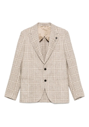 Lardini checked two-button jacket - Neutrals