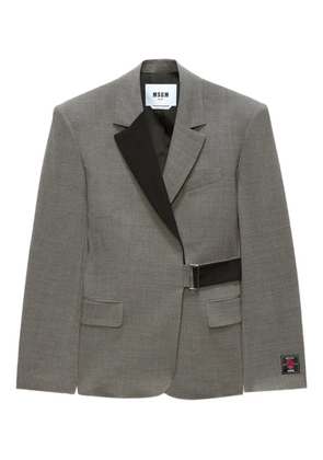 MSGM virgin wool belted blazer - Grey