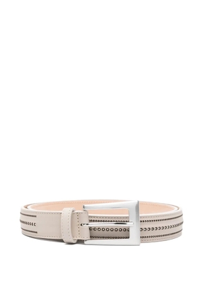 Peserico perforated calfskin belt - Neutrals