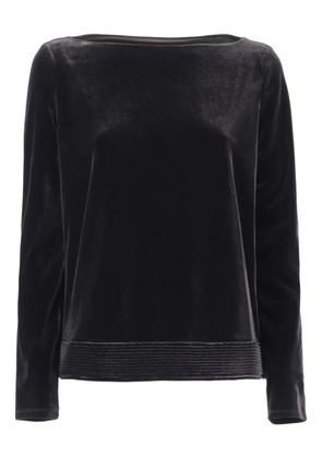 Emporio Armani Chenille ribbed sweatshirt - Black