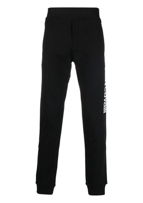 Just Cavalli logo-print cotton track pants - Black