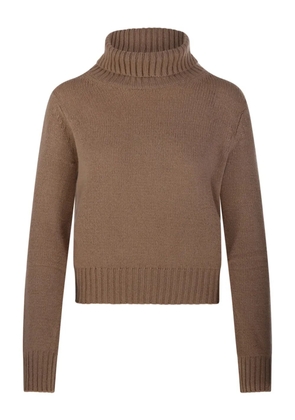BeYou turtleneck cropp sweater - Brown