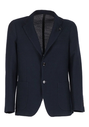 Lardini flower-pin jacket - Blue
