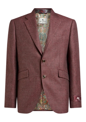 ETRO single-breasted mouliné blazer - Red