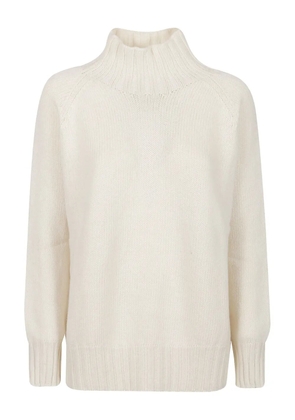 Aragona funnel-neck cashmere sweater - Neutrals