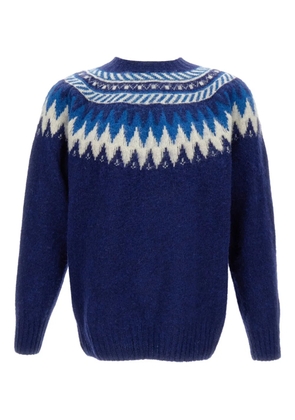Howlin' fair-isle pattern crew-neck sweater - Blue