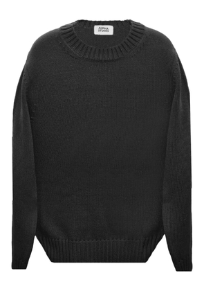 ALPHA STUDIO round-neck sweater - Black