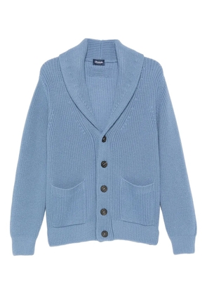Drumohr shawl-collar patch-pocket cardigan - Blue