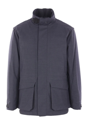 Sease high-neck flap-pocket jacket - Grey