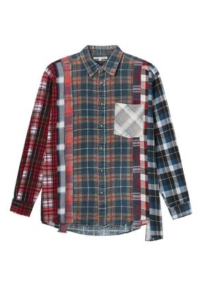 Needles patchwork panelled shirt - Blue