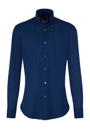 Fray button-down cotton shirt - Blue