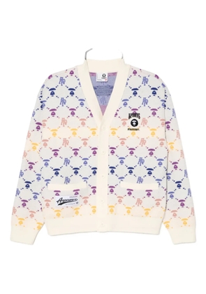 AAPE BY *A BATHING APE® logo-print cardigan - Neutrals