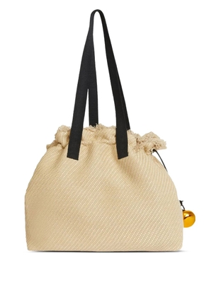 Rodebjer Quinn fringed straw tote bag - Neutrals