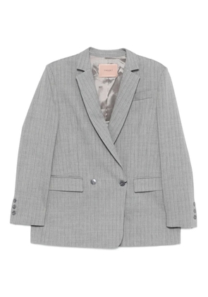 TWINSET pinstriped double-breasted blazer - Grey
