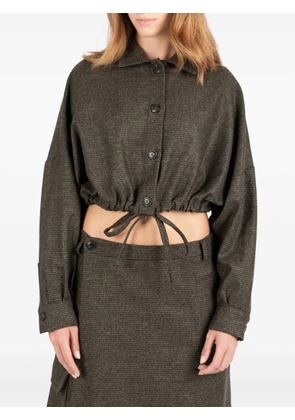 Société Anonyme drop-shoulder wool jacket - Green