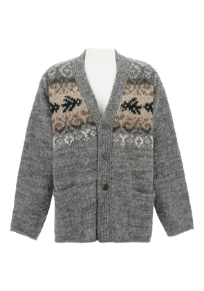 THIBAULT VAN DER STRAETE long-sleeve V-neck cardigan - Grey
