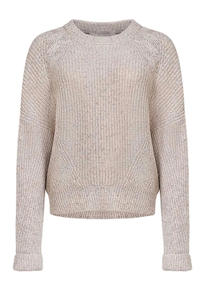 D.Exterior ribbed-raglan jumper - Neutrals