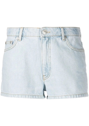 Chiara Ferragni embroidered-logo denim shorts - Blue