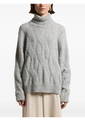 Peserico cable-knit turtleneck sweater - Grey