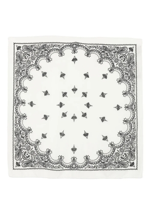 Cenere GB paisley-print bandana scarf - White