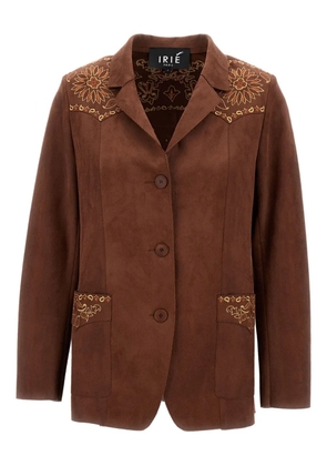Irie' embroidered jacket - Brown