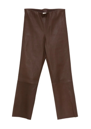 By Malene Birger Florentina leather trousers - Brown