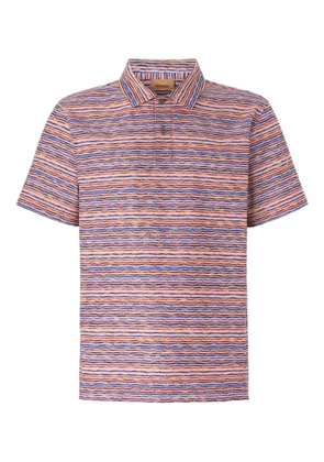 Missoni striped short-sleeve polo shirt - Pink