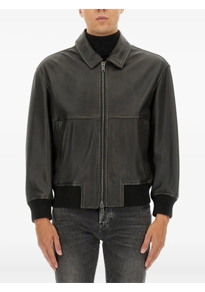 BOSS zip leather jacket - Grey