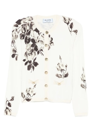 Blugirl floral-print cardigan - White