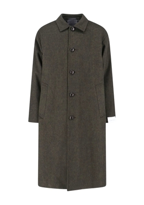 Caruso button-fastening coat - Green