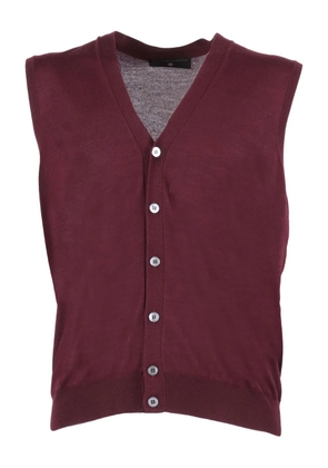 Filippo De Laurentiis buttoned merino vest - Red