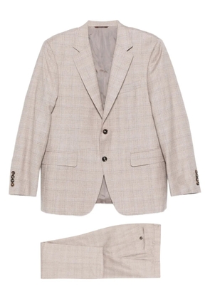 Canali checked single-breasted suit - Neutrals