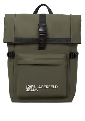 Karl Lagerfeld Jeans roll-top buckle backpack - Green