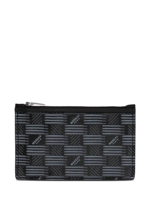 Moreau mini logo-stamp zip wallet - Black