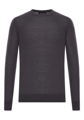 Giorgio Armani wool crew-neck sweater - Grey