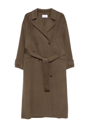 THE DYNAMIS STUDIO belted double-breasted coat - Brown