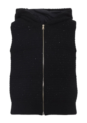 Fabiana Filippi embellished hooded vest - Black