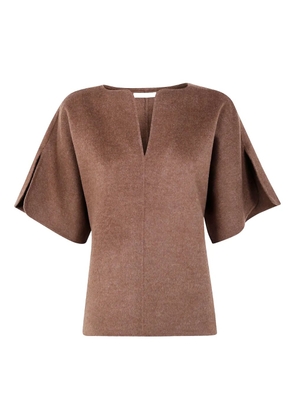 By Malene Birger Calle V-neck short-sleeve top - Brown
