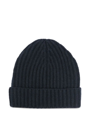 Malo ribbed cashmere beanie hat - Blue