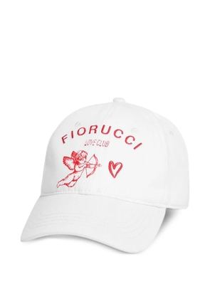 Fiorucci cupid embroidered-logo baseball cap hat - White